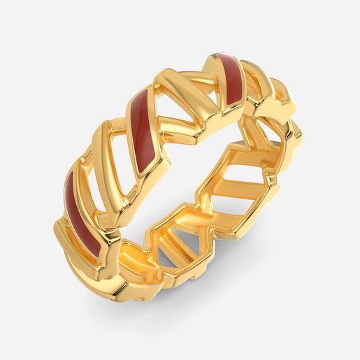 Vibe O Leather Gold Rings