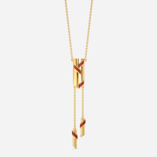 Vibe O Leather Gold Necklaces