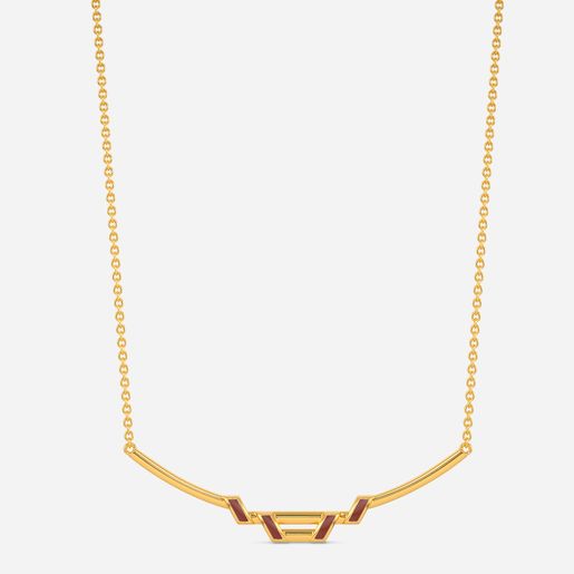 Cacao Chromed Gold Necklaces