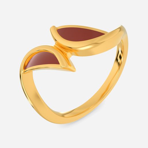 Walnut Struts Gold Rings