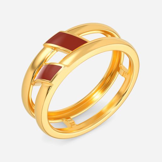 Suede Allure Gold Rings