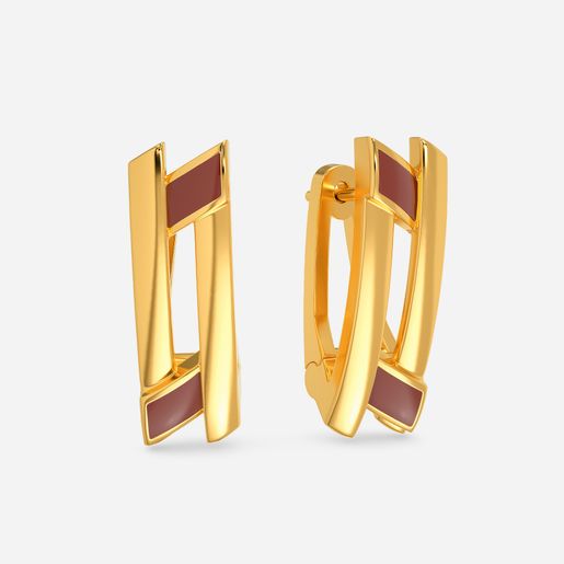 Suede Allure Gold Earrings