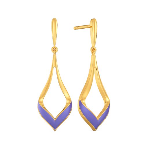 Lovely Lavender Gold Earrings