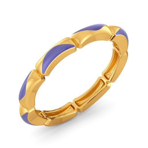 Lilac Allure Gold Rings