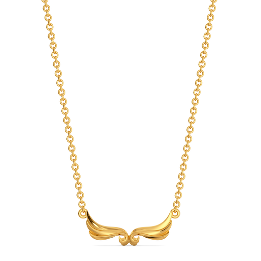 Captivating Feathers Gold Necklaces
