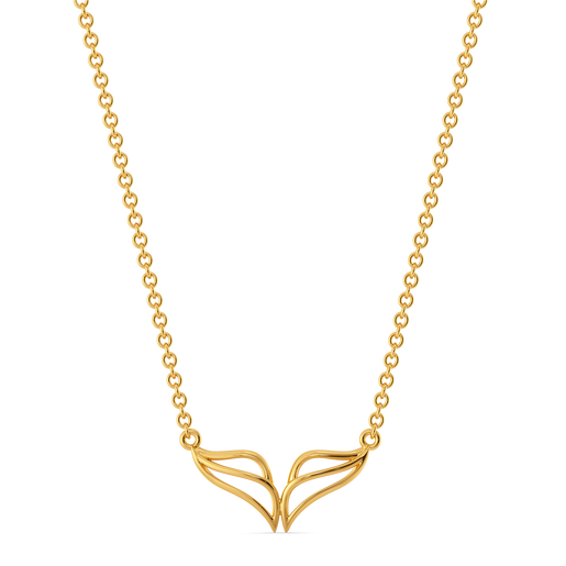 Nostalgic Way Feathers  Gold Necklaces