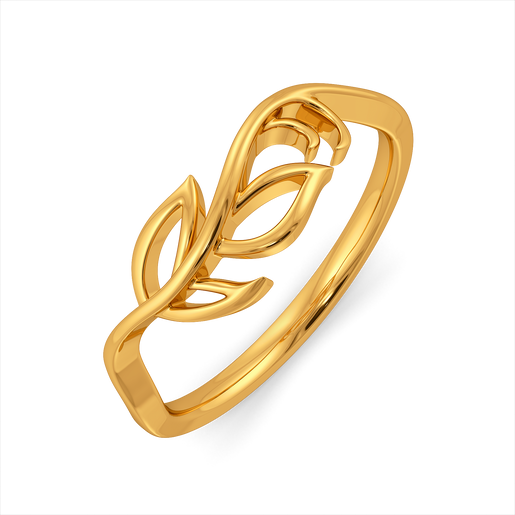 Draped in Feathers Gold Rings