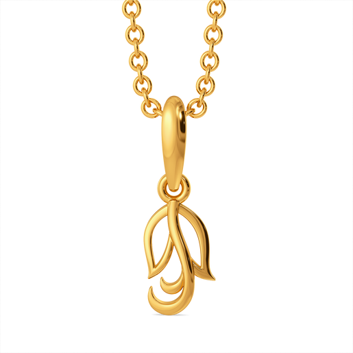 Draped in Feathers Gold Pendants