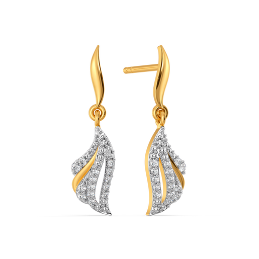Decked Out in Feathers Diamond Earrings