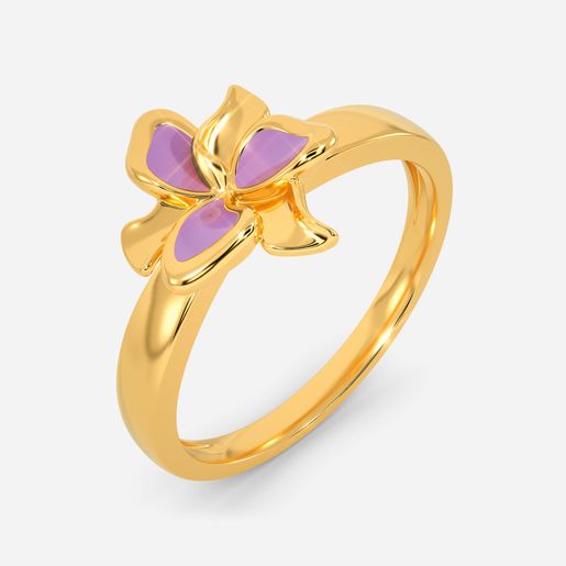 Lilac Breeze Gold Rings