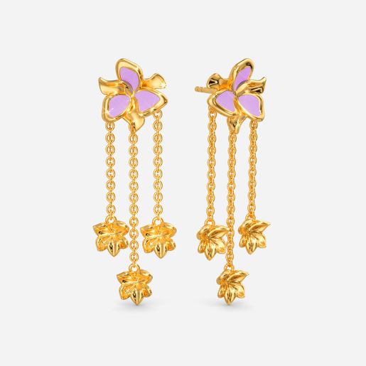 Feeling Lilac Gold Earrings