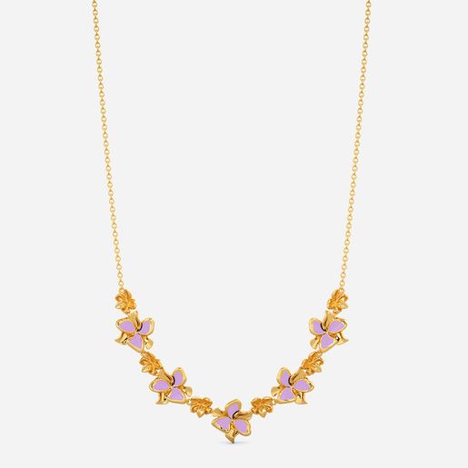 Feeling Lilac Gold Necklaces