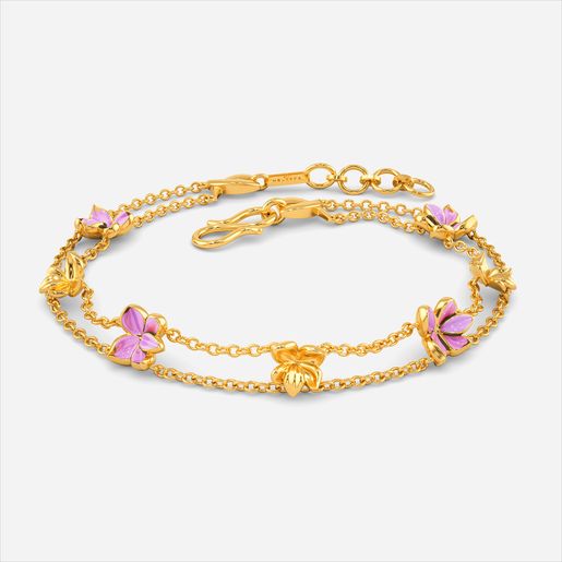 Love O Lilac Gold Bracelets