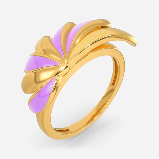 Simply Lilac Gold Rings