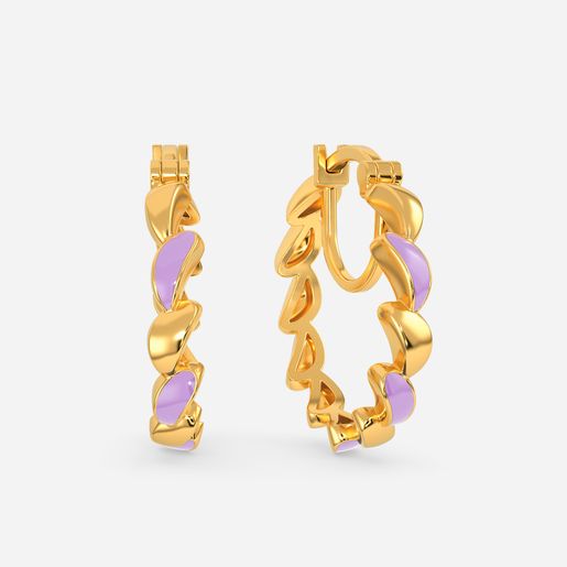 Simply Lilac Gold Earrings