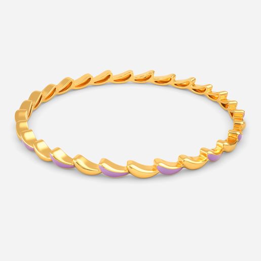 Braid O Lilac Gold Bangles