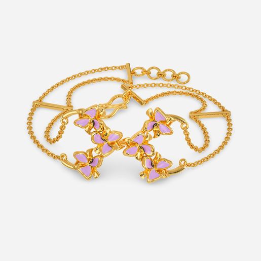 Lilac Soiree Gold Bracelets