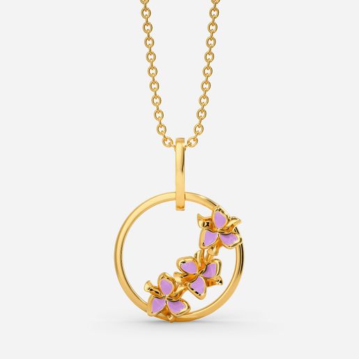 Lilac Soiree Gold Pendants