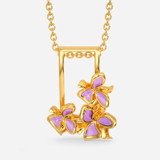 Pretty In Lilac Gold Pendants
