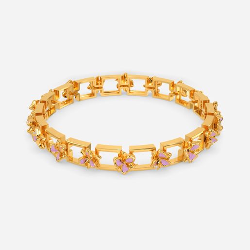 Pretty In Lilac Gold Bangles