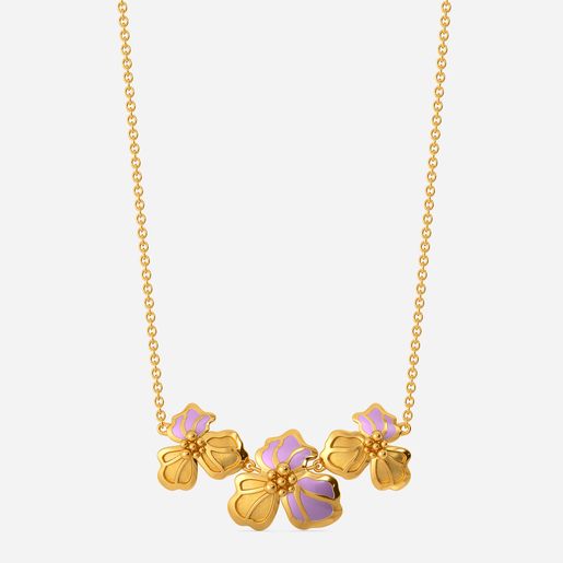 Blooming Lilac Gold Necklaces