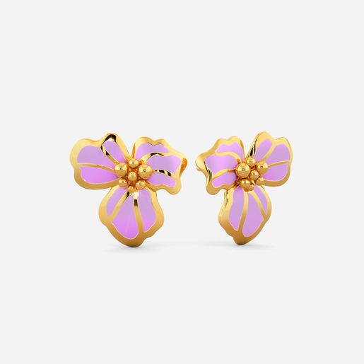 Blooming Lilac Gold Earrings