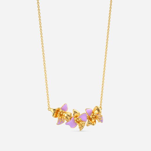 Lilac Radiance Gold Necklaces