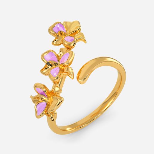 Lilac Lady Gold Rings