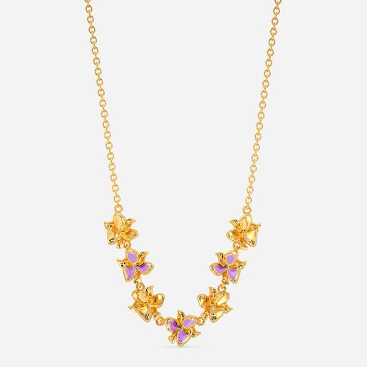 Lilac Lady Gold Necklaces