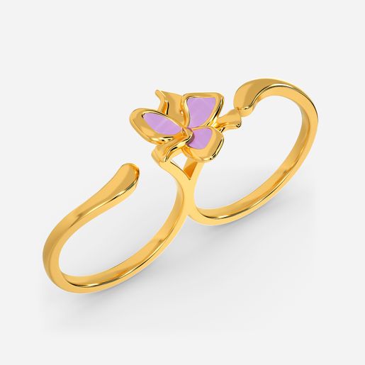 Work It Lilac Gold Rings