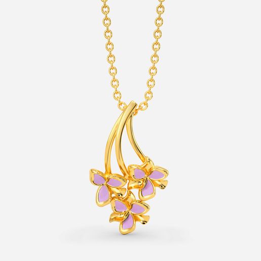 Work It Lilac Gold Pendants