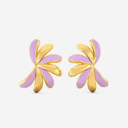 Colour Me Lilac Gold Earrings