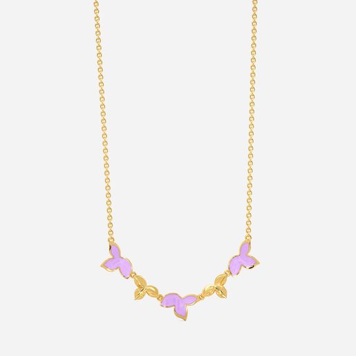 Lilac Sky Gold Necklaces