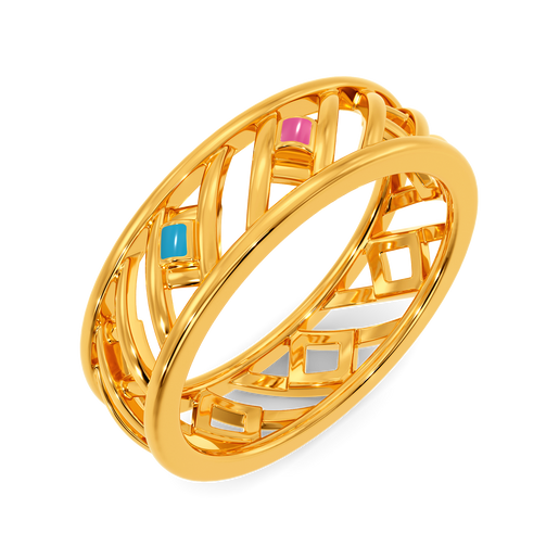 Summer Hues Gold Rings
