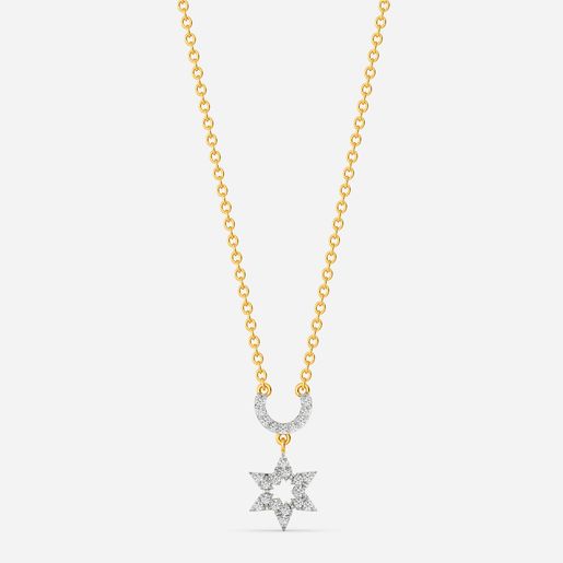 Logo Squared Diamond Necklaces