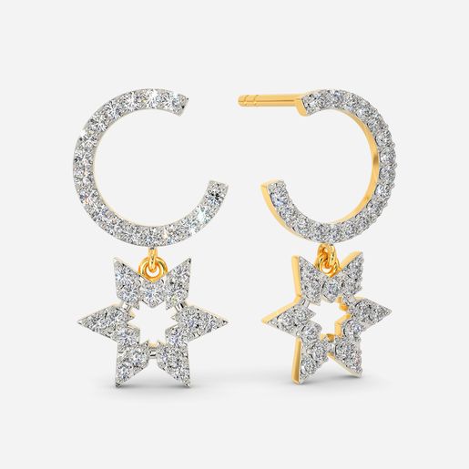 Symbol O Star Diamond Earrings