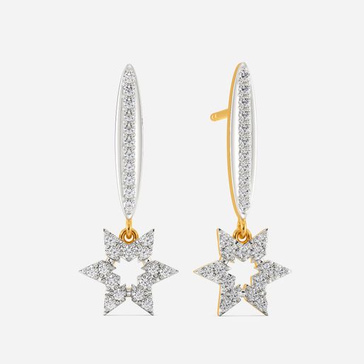 Logo Layered Diamond Earrings