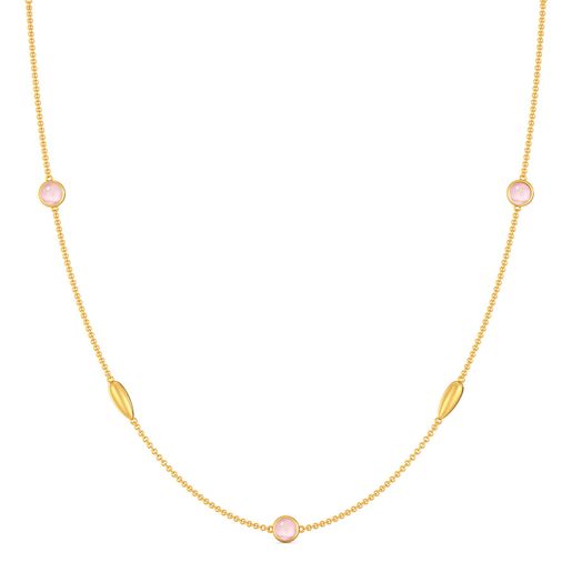 Dews of Pink Gemstone Necklaces