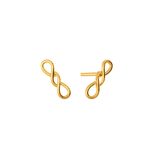 Infinite Loop Gold Earrings