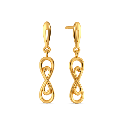 Harmonious Loop Gold Earrings