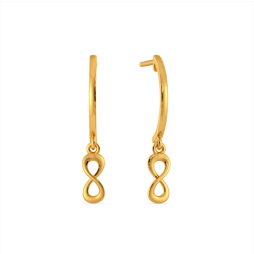 Harmonious Loop Gold Earrings