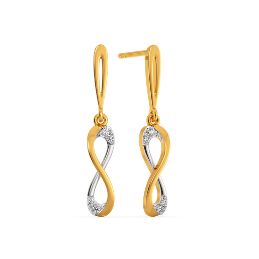 Loops That Wander Diamond Earrings