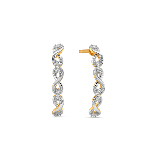Loops That Wander Diamond Earrings