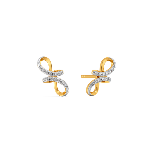 Loops That Wander Diamond Earrings