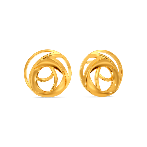 Artsy Bloom Gold Earrings