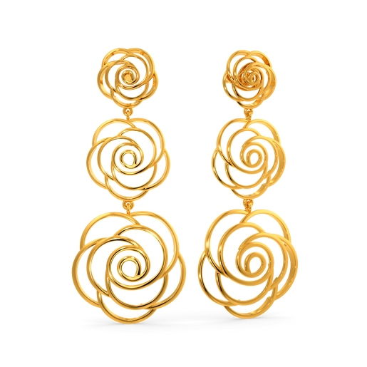 Bloomin Vibes Gold Earrings