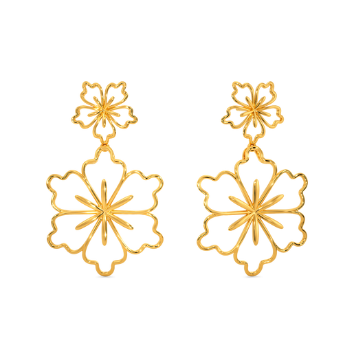 Party in Blooms Gold Earrings