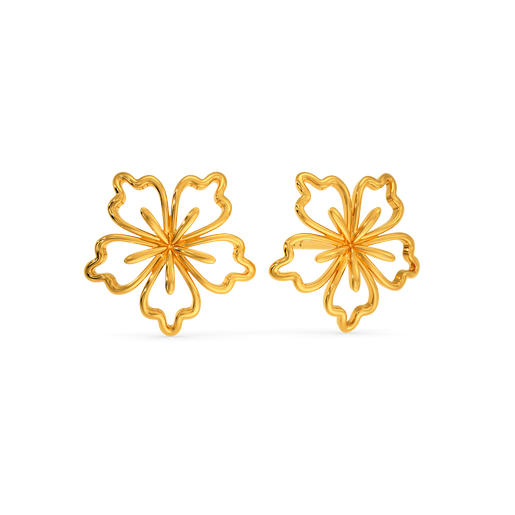 Party in Blooms Gold Earrings