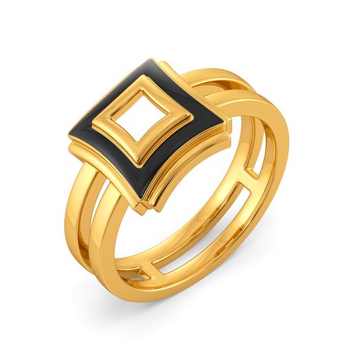 Daring Edges Gold Rings