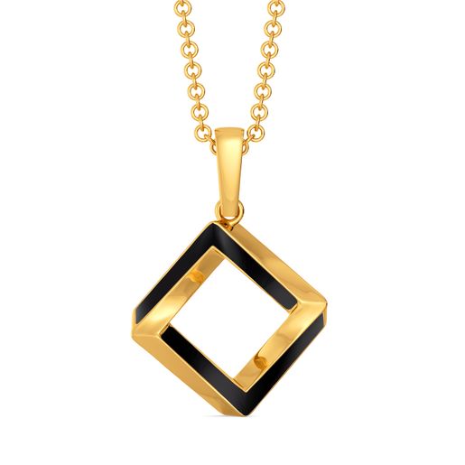 Strapped in Black Gold Pendants
